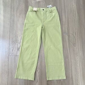 NWT Madewell Emmett Wide Leg Pants Green 30